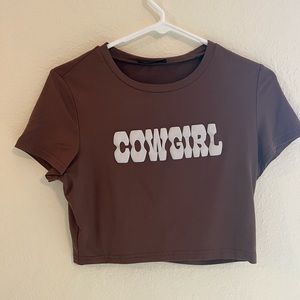 Brown crop top